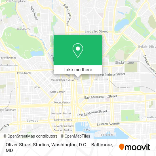 Oliver Street Studios map