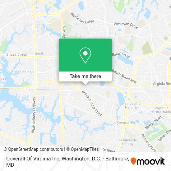 Coverall Of Virginia Inc map