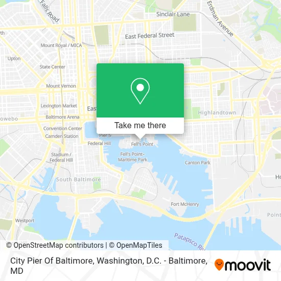 City Pier Of Baltimore map