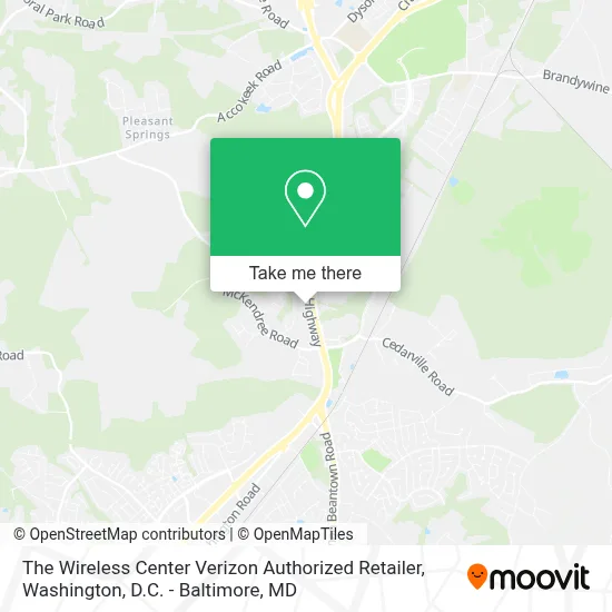 The Wireless Center Verizon Authorized Retailer map