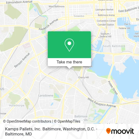 Kamps Pallets, Inc. Baltimore map