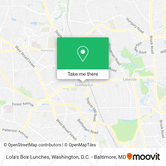 Lola's Box Lunches map