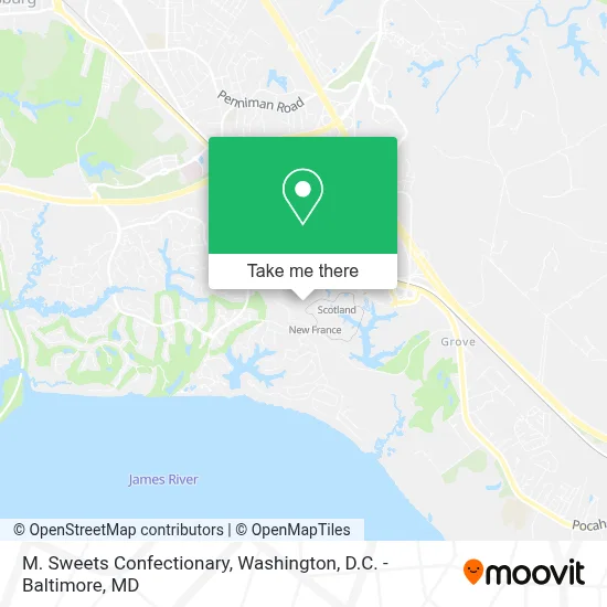 M. Sweets Confectionary map
