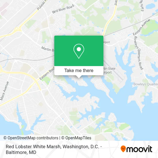 Red Lobster White Marsh map