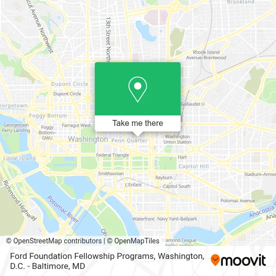 Ford Foundation Fellowship Programs map
