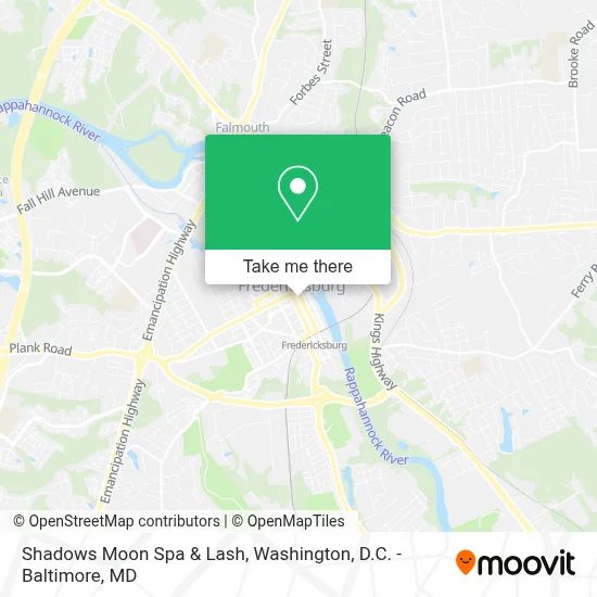 Shadows Moon Spa & Lash map