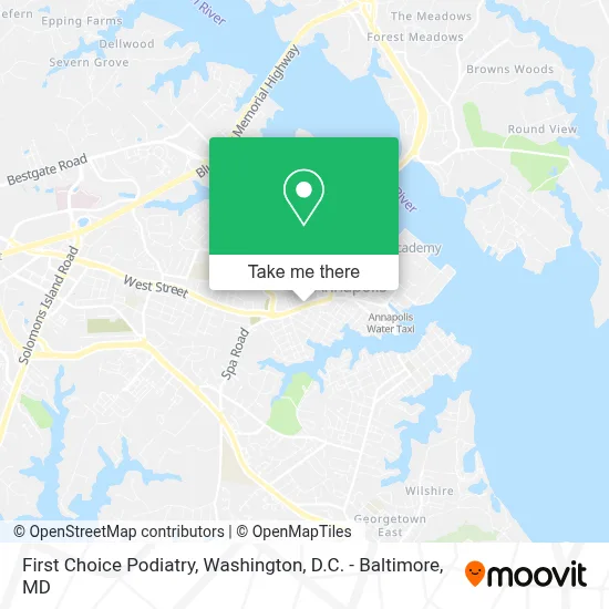 First Choice Podiatry map