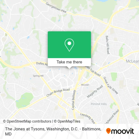 The Jones at Tysons map