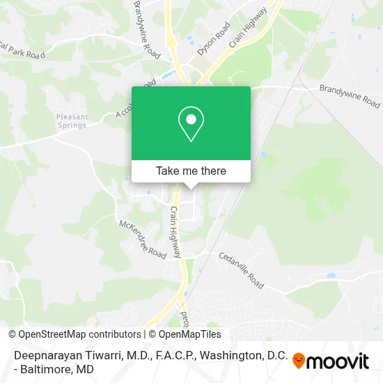Deepnarayan Tiwarri, M.D., F.A.C.P. map