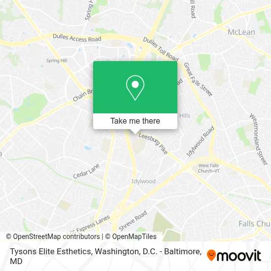 Tysons Elite Esthetics map