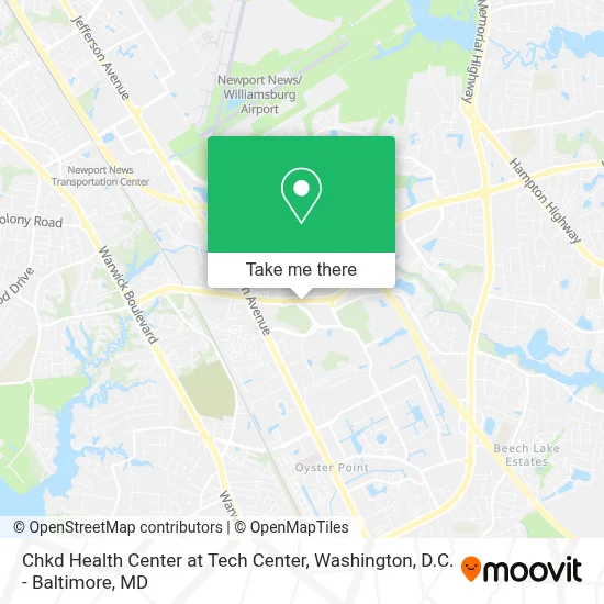 Chkd Health Center at Tech Center map