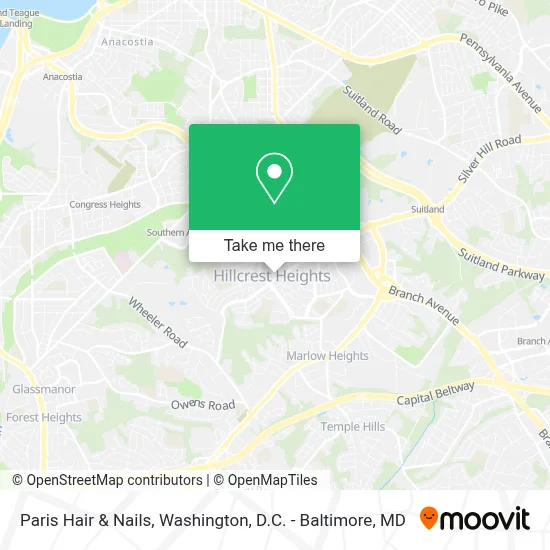 Paris Hair & Nails map