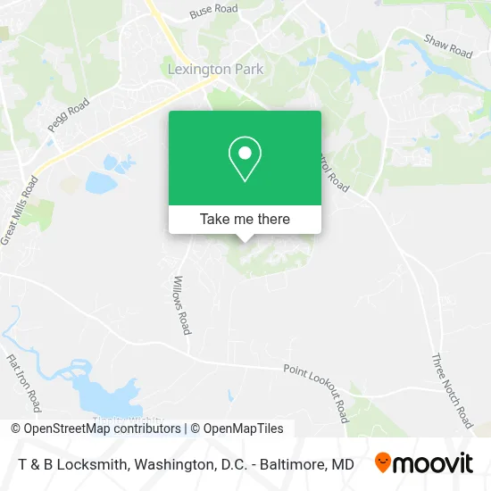 T & B Locksmith map