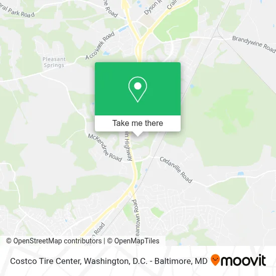 Costco Tire Center map