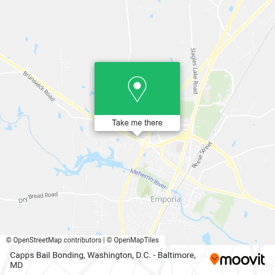 Capps Bail Bonding map