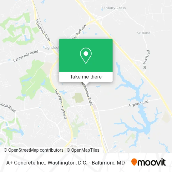 A+ Concrete Inc. map