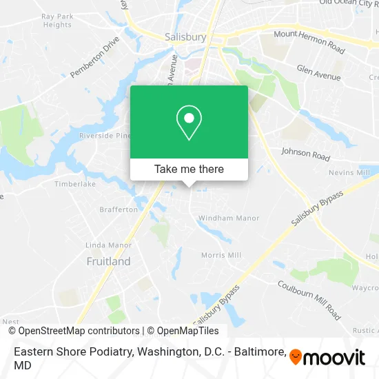 Eastern Shore Podiatry map