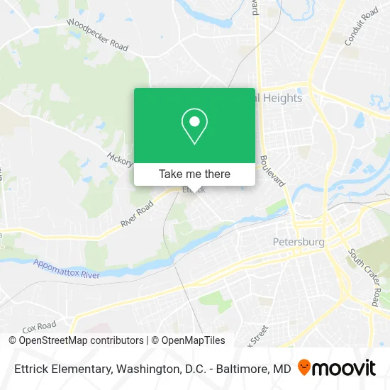 Ettrick Elementary map