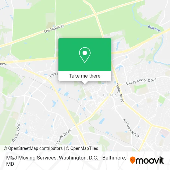 M&J Moving Services map