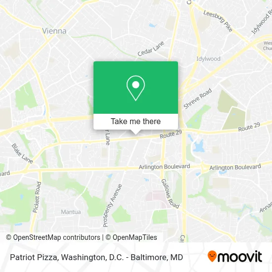 Patriot Pizza map