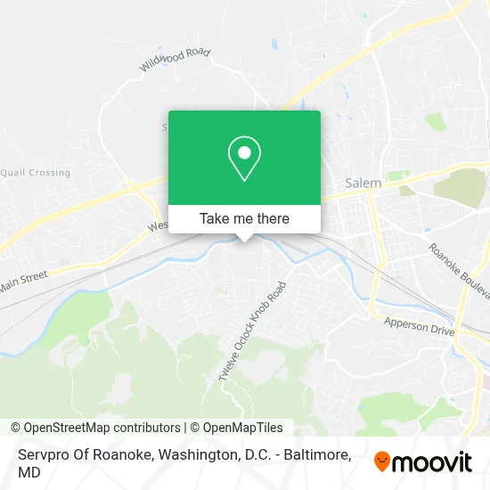 Servpro Of Roanoke map