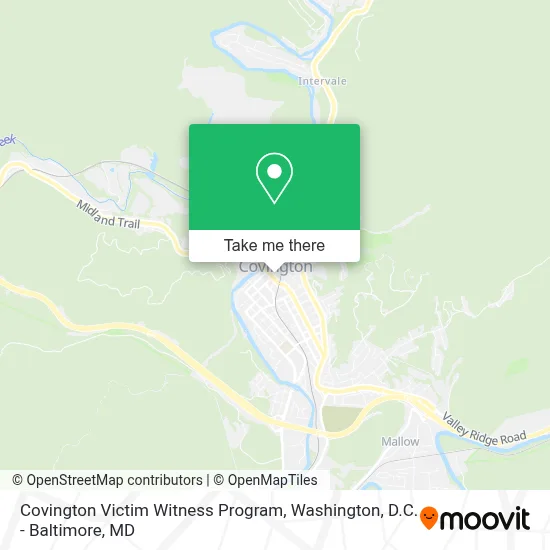 Covington Victim Witness Program map
