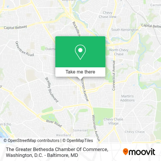 The Greater Bethesda Chamber Of Commerce map