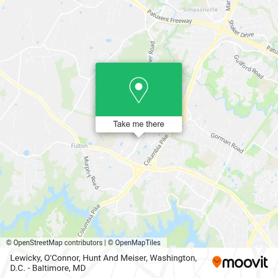 Lewicky, O'Connor, Hunt And Meiser map