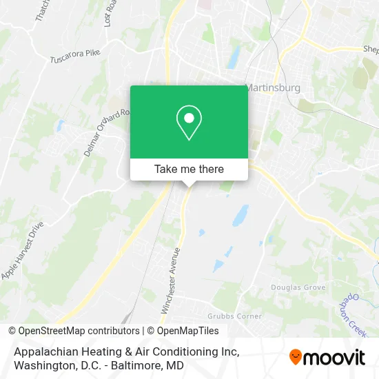 Appalachian Heating & Air Conditioning Inc map