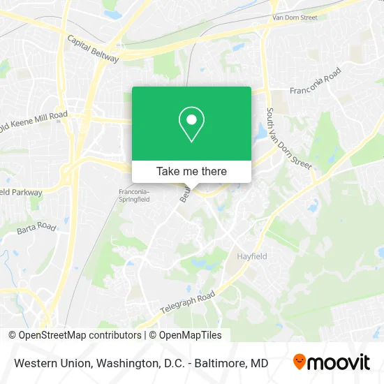 Western Union map