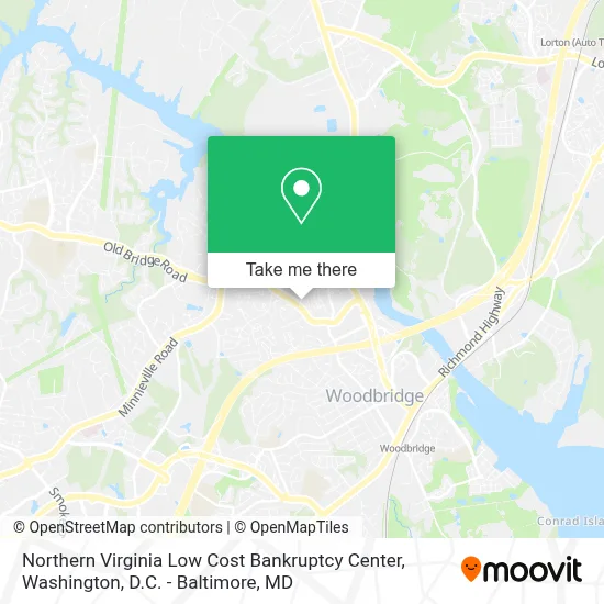 Northern Virginia Low Cost Bankruptcy Center map