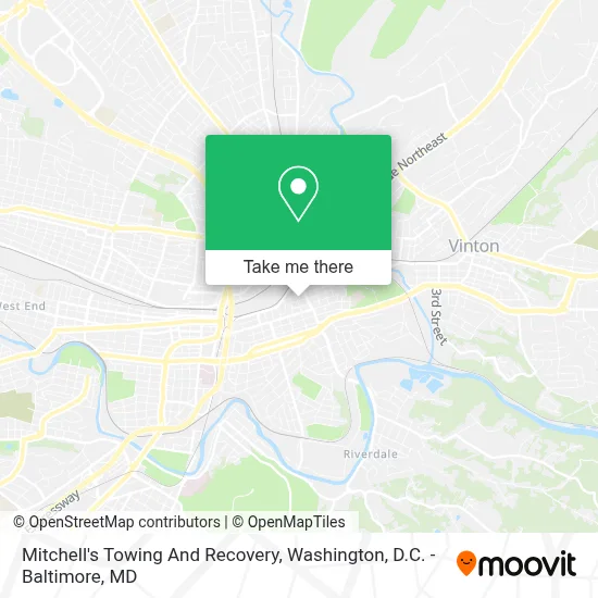 Mitchell's Towing And Recovery map