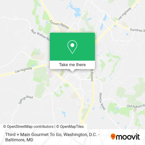 Third + Main Gourmet To Go map