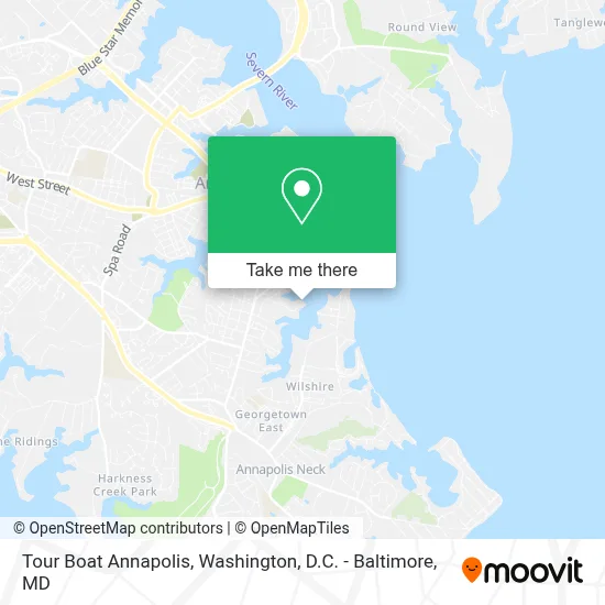 Tour Boat Annapolis map