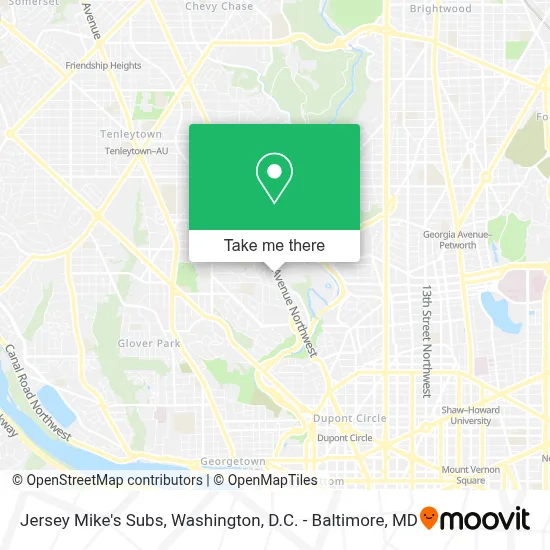 Jersey Mike's Subs map