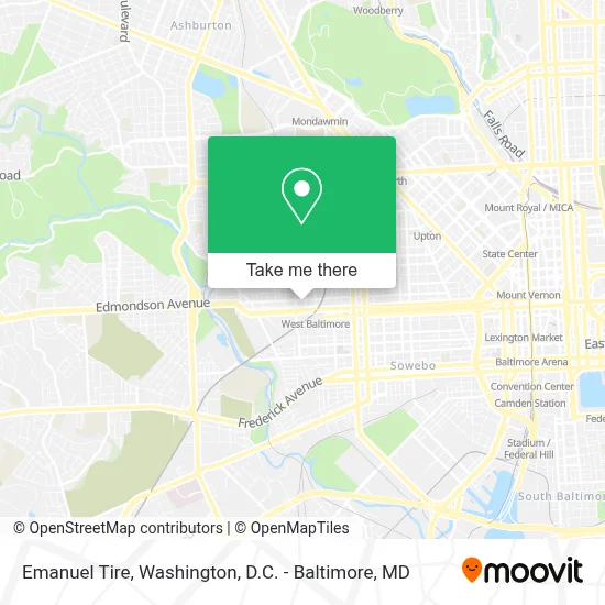 Emanuel Tire map