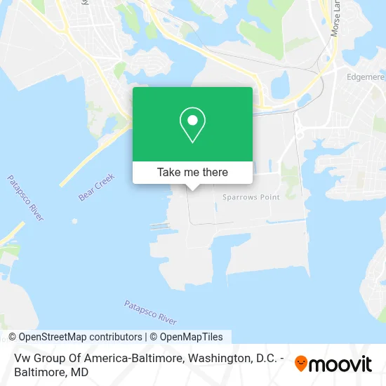 Vw Group Of America-Baltimore map