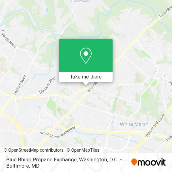 Blue Rhino Propane Exchange map
