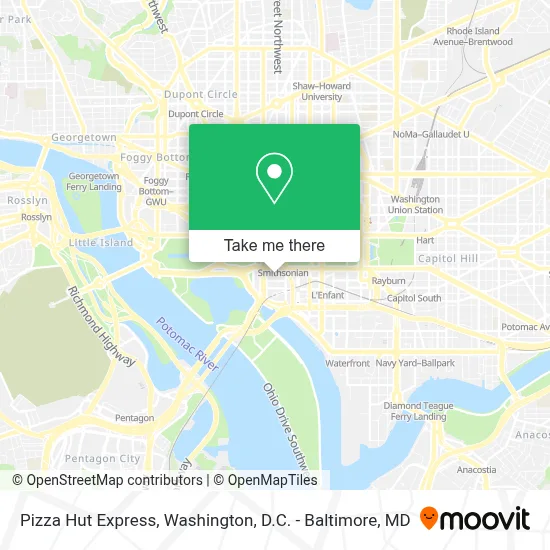 Pizza Hut Express map