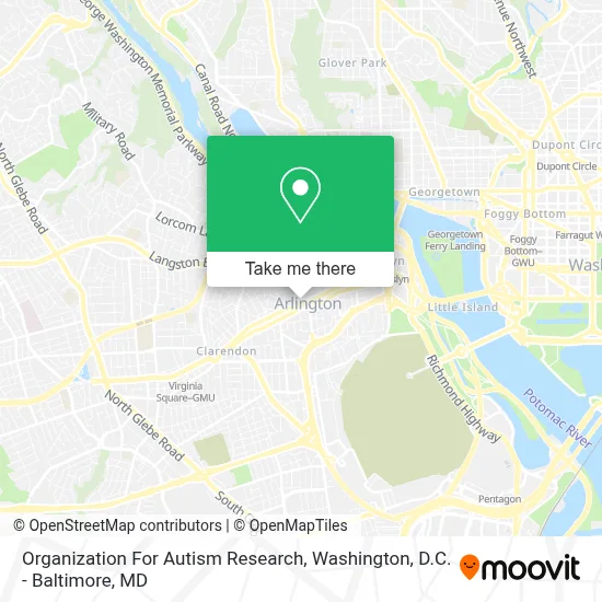 Organization For Autism Research map