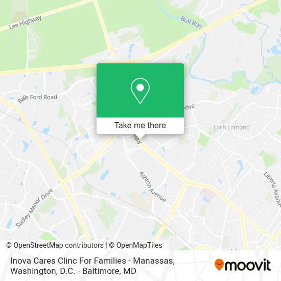 Inova Cares Clinc For Families - Manassas map