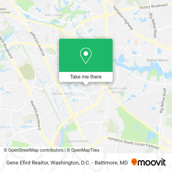 Gene Efird Realtor map