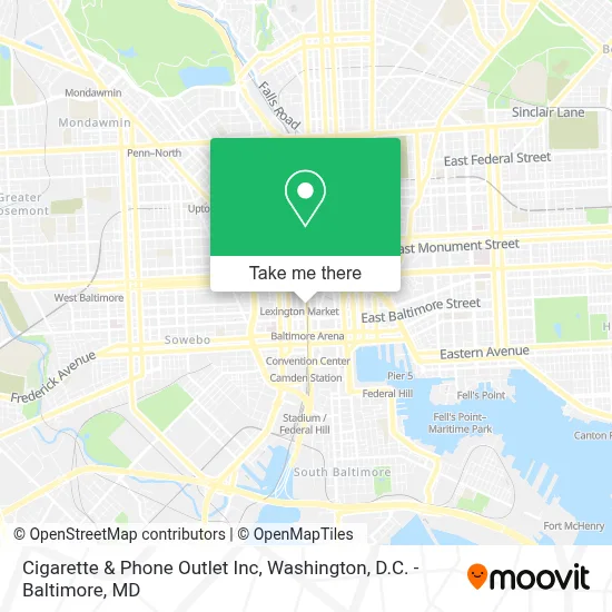 Cigarette & Phone Outlet Inc map