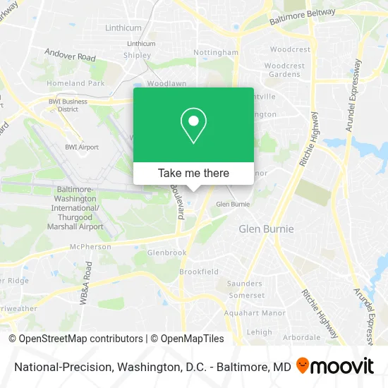 National-Precision map
