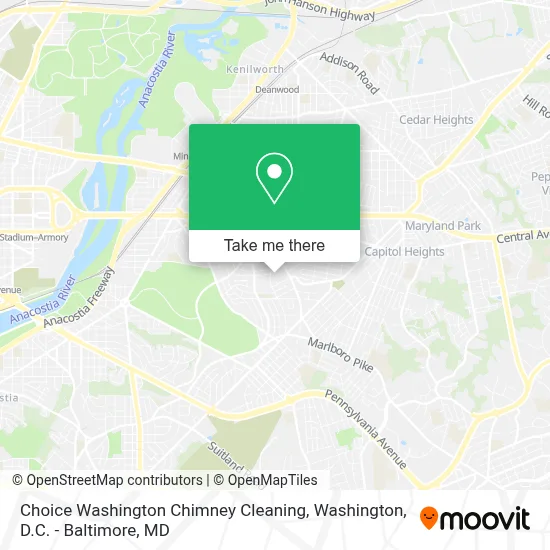 Choice Washington Chimney Cleaning map