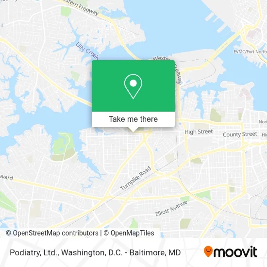 Podiatry, Ltd. map