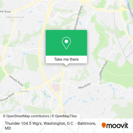 Thunder 104.5 Wgrx map