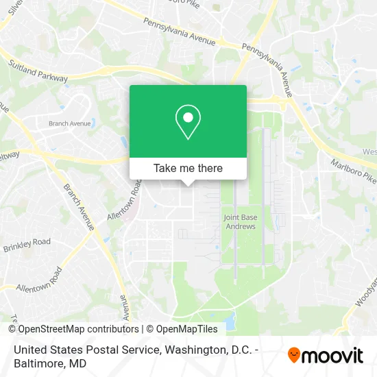 United States Postal Service map