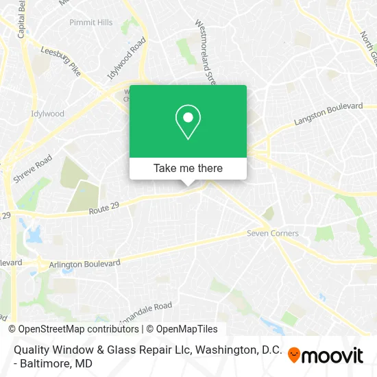 Quality Window & Glass Repair Llc map