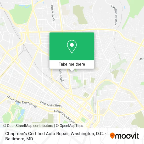 Chapman's Certified Auto Repair map